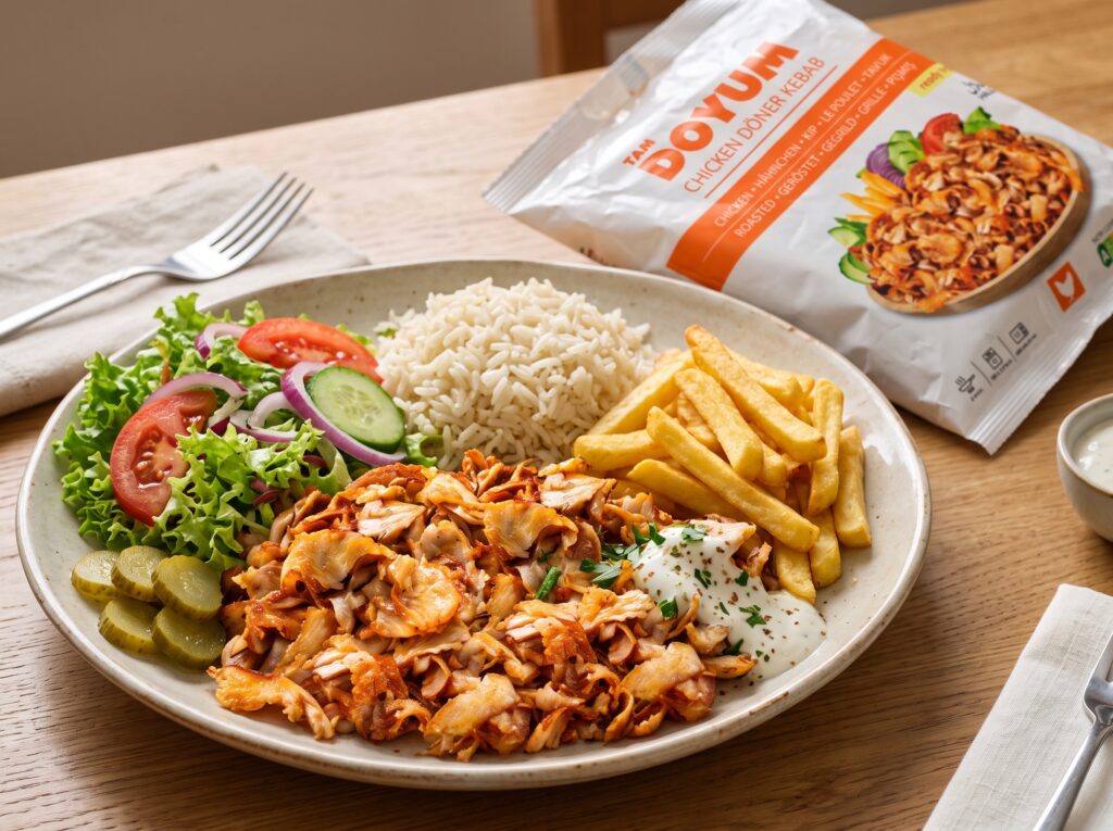 Doyum Kip Döner met Rijst en Frietjes